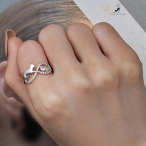 www.KittySensations.com:  Infinite Love CZ Cat Ring in Solid 925 Sterling Silver - Platinum Plated ($51.20): https://www.kittysensations.com/products/infinite-love-cz-cat-ring-in-solid-925-sterling-silver