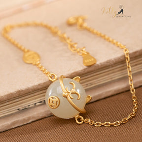 www.KittySensations.com Natural Jade Cat Bracelet in Solid 925 Sterling Silver (Gold Plated) ($115.42): https://www.kittysensations.com/products/natural-jade-bracelet-in-solid-925-sterling-silver-gold-plated?_pos=1&_psq=jade+bracelet&_ss=e&_v=1.0