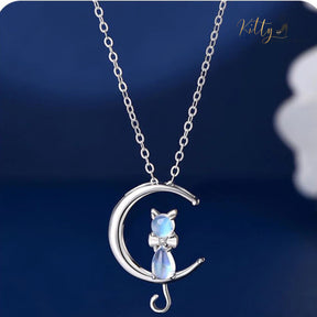 http://KittySensations.com Moon Kitty Necklace in Natural Moonstone and Solid 925 Sterling Silver ($22.58): https://kittysensations.com/products/moon-kitty-necklace-in-moonstone-and-solid-925-sterling-silver