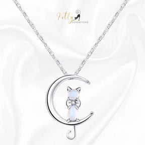 http://KittySensations.com Moon Kitty Necklace in Natural Moonstone and Solid 925 Sterling Silver ($22.58): https://kittysensations.com/products/moon-kitty-necklace-in-moonstone-and-solid-925-sterling-silver