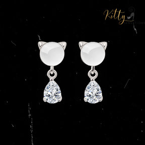 www.KittySensations.com Natural Chalcedony Kitty Stud and Drop Earrings in Solid 925 Sterling Silver ($27.97): https://www.kittysensations.com/products/natural-chalcedony-cat-stud-and-drop-earrings-in-solid-925-sterling-silver