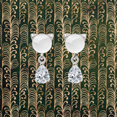 www.KittySensations.com Natural Chalcedony Kitty Stud and Drop Earrings in Solid 925 Sterling Silver ($27.97): https://www.kittysensations.com/products/natural-chalcedony-cat-stud-and-drop-earrings-in-solid-925-sterling-silver