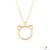 purffection cat necklace gold white background