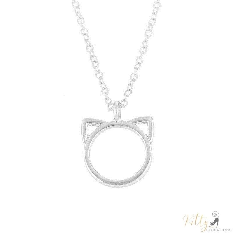 purffection cat necklace silver white background