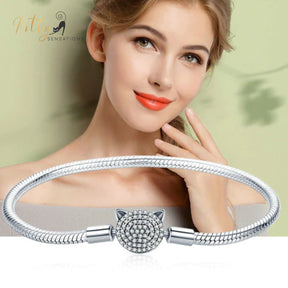 www.KittySensations.com: Pave Cubic Zirconia Kitty Face Bracelet (Fine Jewelry) - Solid 925 Sterling Silver, Platinum Plated: https://www.kittysensations.com/products/pave-cubic-zirconia-kitty-face-bracelet-fine-jewelry-solid-925-sterling-silver-platinum-plated