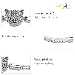 www.KittySensations.com: Pave Cubic Zirconia Kitty Face Bracelet (Fine Jewelry) - Solid 925 Sterling Silver, Platinum Plated: https://www.kittysensations.com/products/pave-cubic-zirconia-kitty-face-bracelet-fine-jewelry-solid-925-sterling-silver-platinum-plated