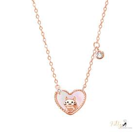 www.KittySensations.com: Raised Kitty in Heart Necklace in Solid 925 Sterling Silver - Rose Gold Plated ($58.04): https://www.kittysensations.com/products/raised-kitty-in-heart-necklace-in-solid-925-sterling-silver-rose-gold-plated