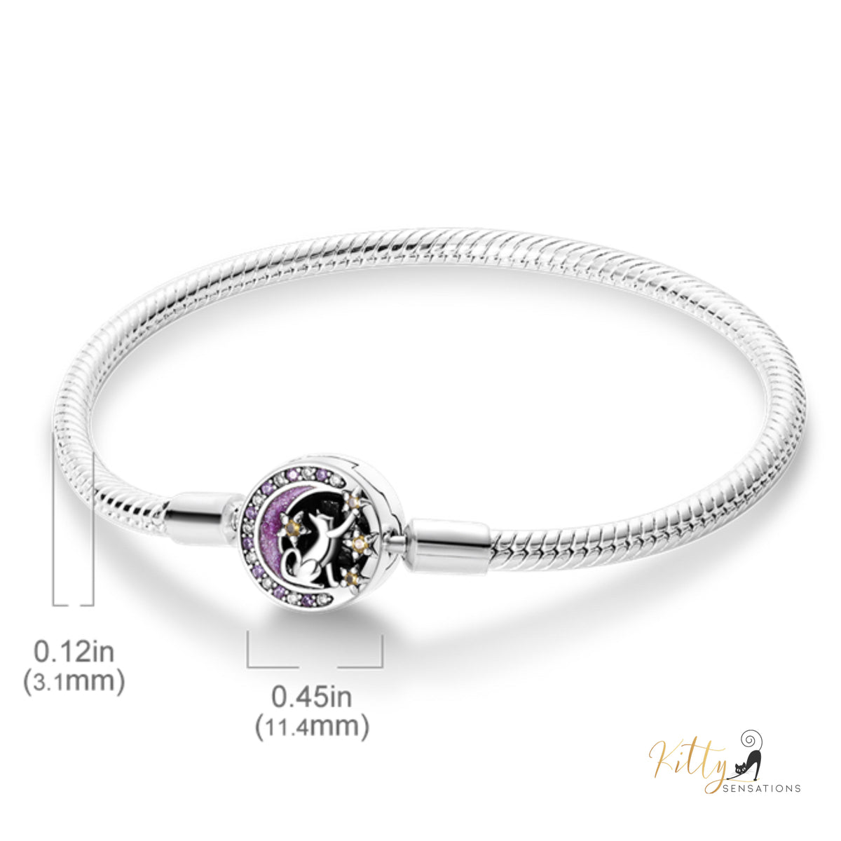 Reaching-for-The-Stars Cat Bracelet in Solid 925 Sterling Silver ($63.11): (Enameled)https://www.kittysensations.com/products/reaching-for-the-stars-cat-bracelet-in-solid-925-sterling-silver-enameled?_pos=2&_psq=reachin&_ss=e&_v=1.0