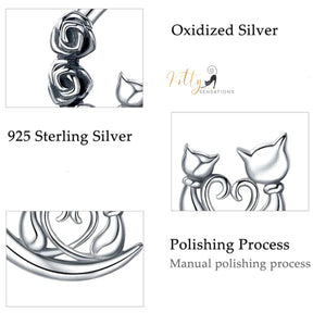 www.KittySensations.com: Roses and Moon Cat Couple Necklace in Solid 925 Sterling Silver ($42.50): https://www.kittysensations.com/products/roses-and-moon-cat-couple-necklace-in-solid-925-sterling-silver