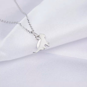 Tiny, Heavy Cat Necklace in Solid 925 Sterling Silver