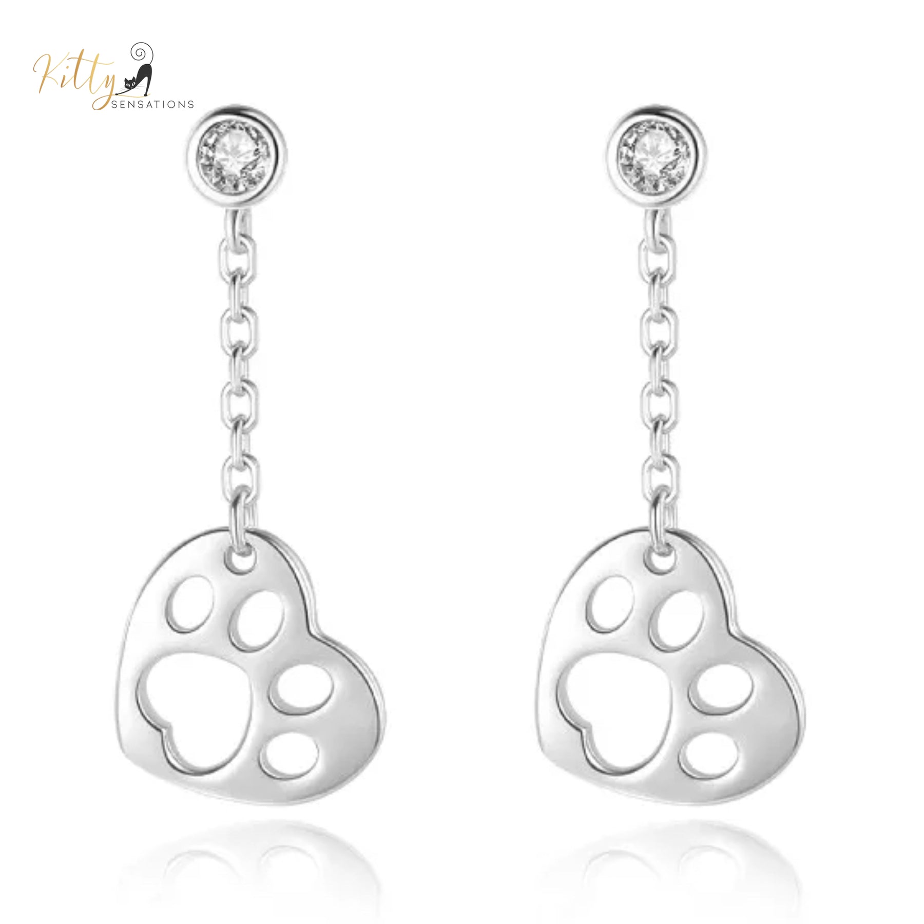 Kitty Paw in Heart Jewelry Set in Solid 925 Sterling Silver($76.79): https://www.kittysensations.com/products/two-hearts-cat-set