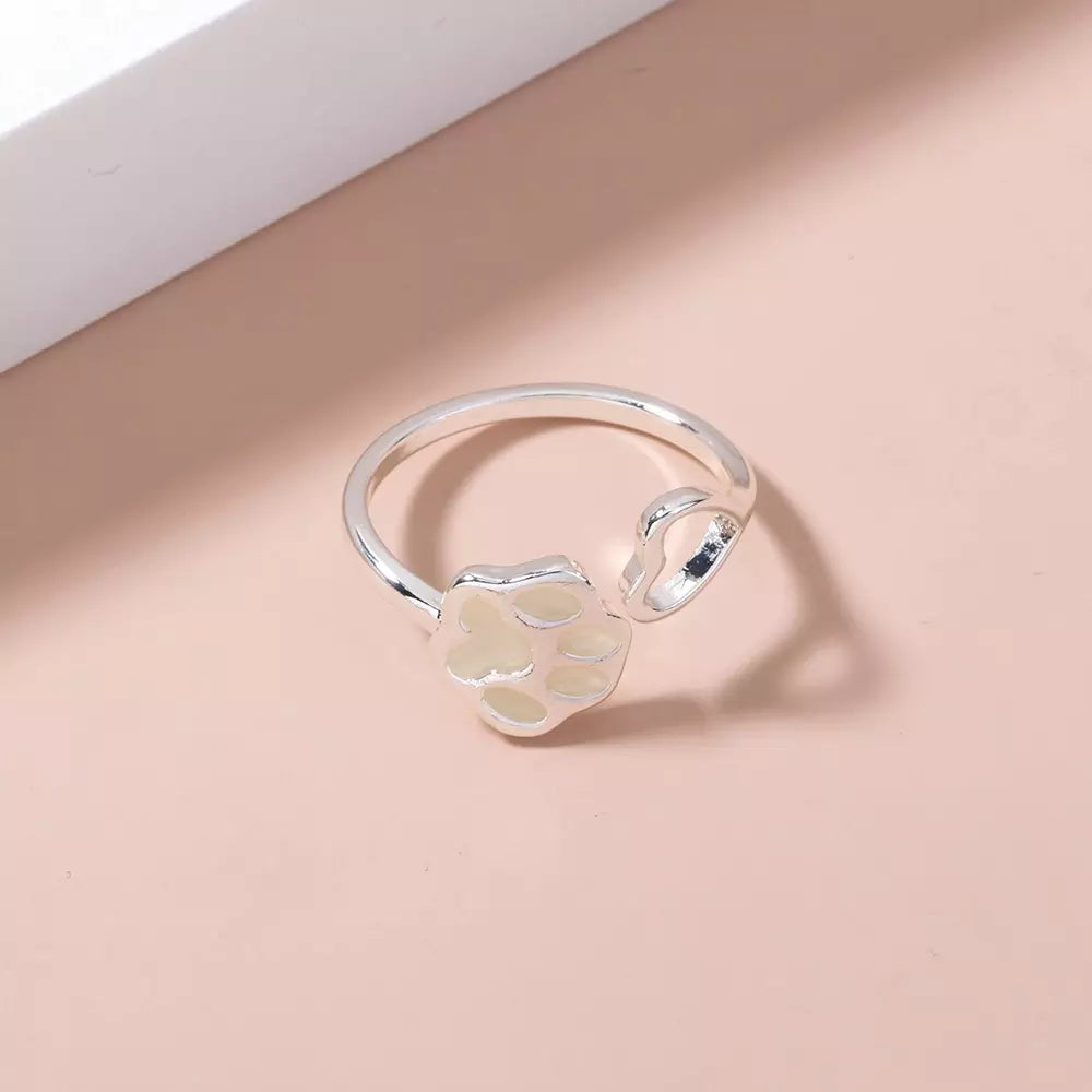 Glow-in-the-Dark Cat Ring - Platinum Plated