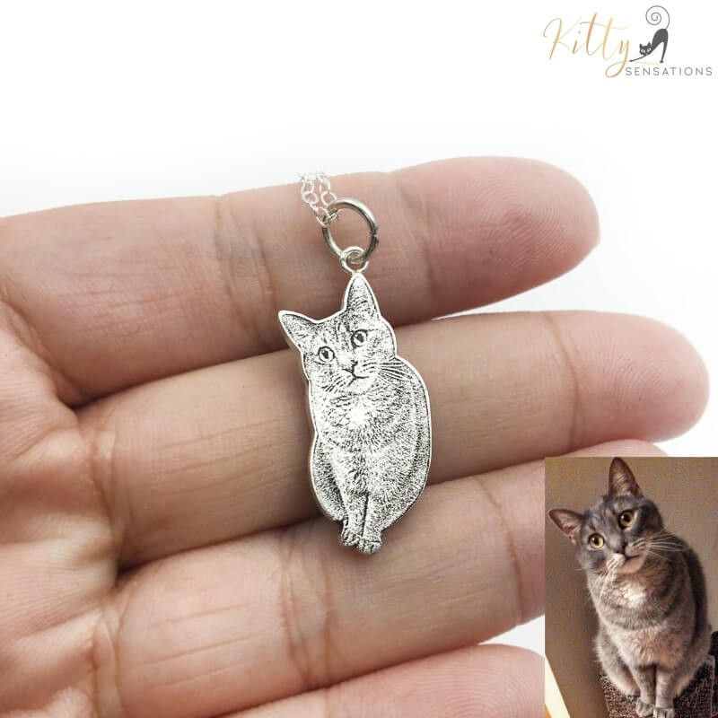 custom photo cat necklace with engraving kittysensations 14824318