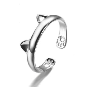 flexible silver cat ring with tiny ears and paws on white background 1733147-resizable-gszr0064