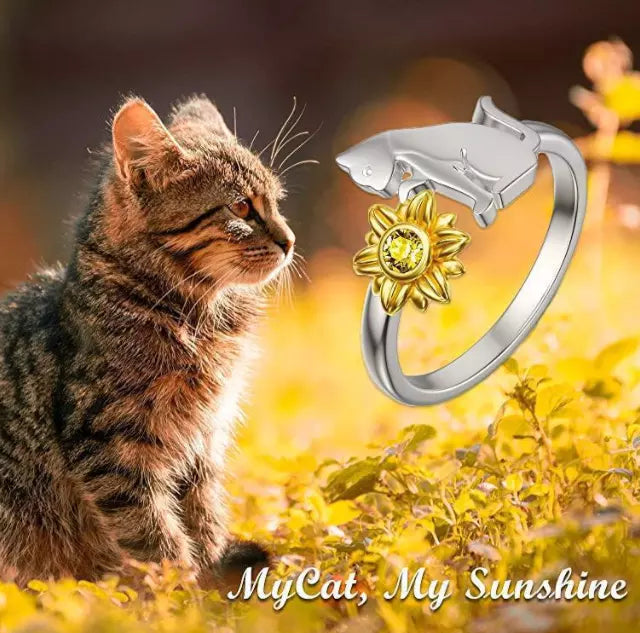 Cat-Sunflower Ring